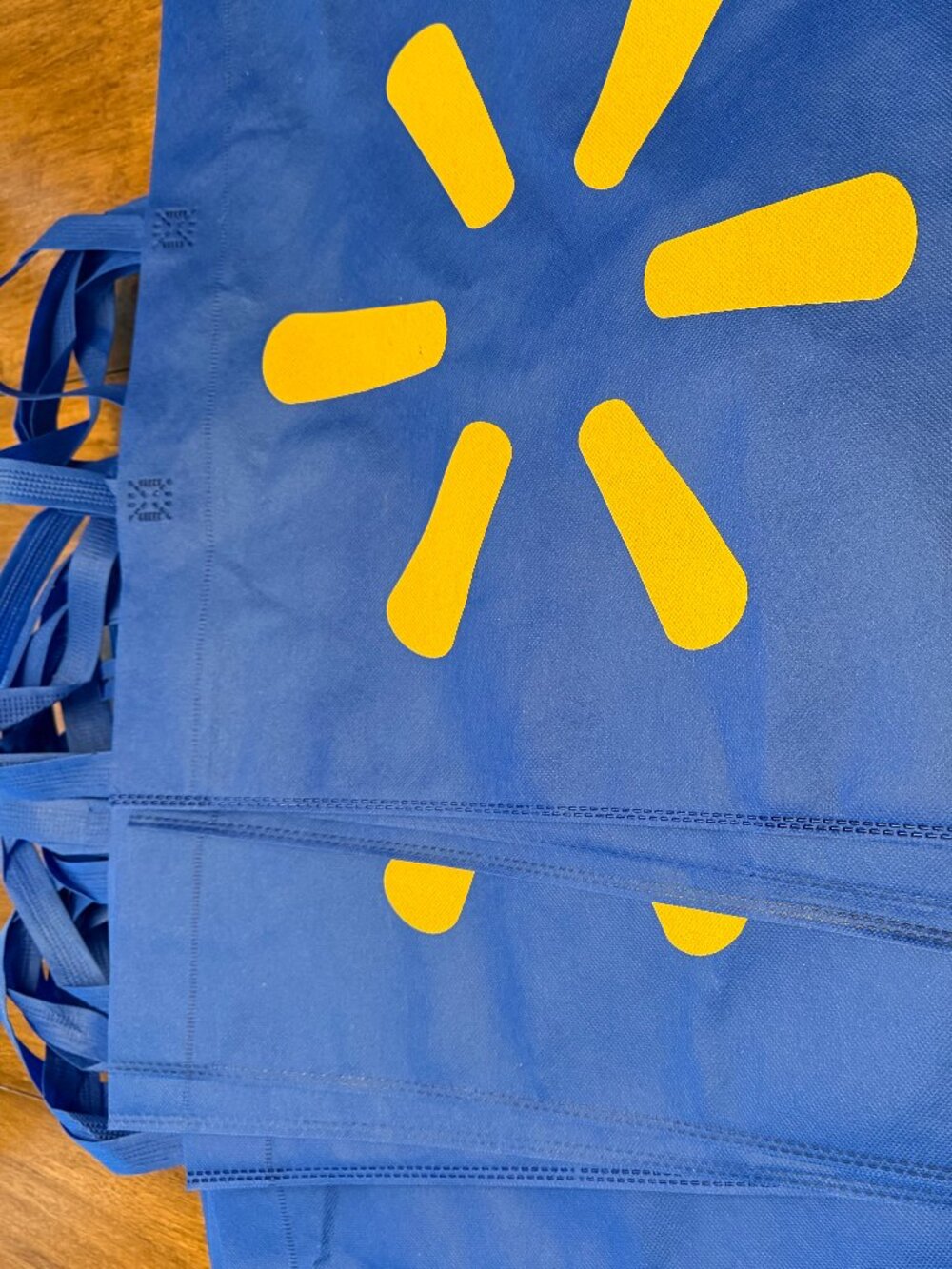 36 Dark Blue Walmart Reusable Shopping  Market Bag/ Totes 17" x 18" EXCELLENT